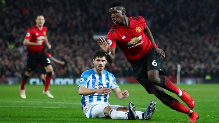 Paul Pogba celebra una anotación con el Manchester United 