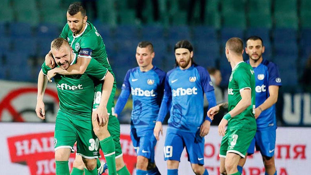 Jugadores del Ludogorets durante un duelo 