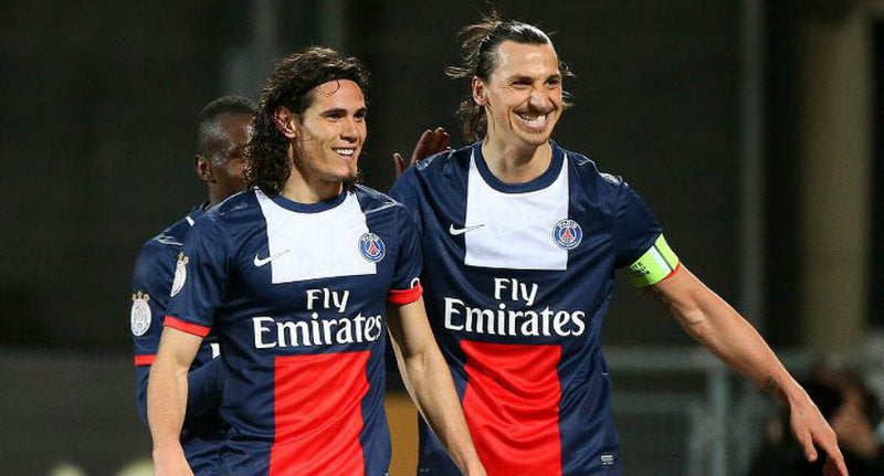 Zlatan y Cavani en el PSG