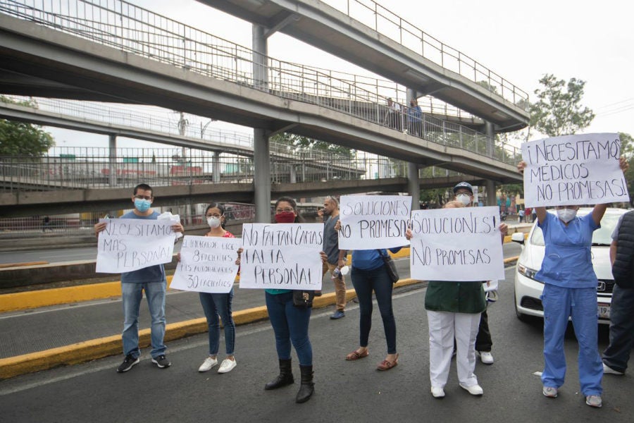 Las protestas se dieron en la avenida Plutarco Elías Calles