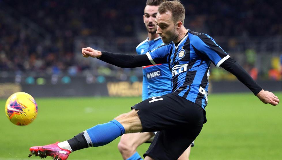 Christian Eriksen durante un partido con el Inter de Milan