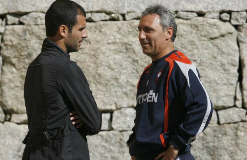 Guardiola con Hristo Stoichkov