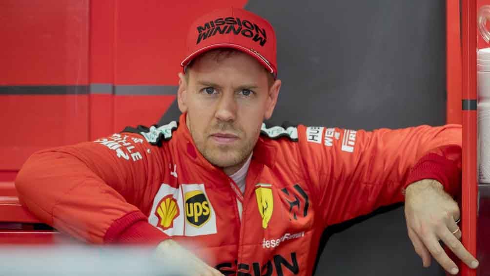 Sebastian Vettel, molesto durante una carrera