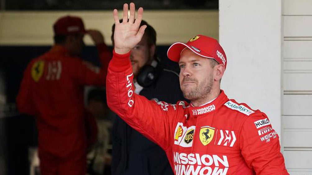 Sebastian Vettel tras un Gran Premio con Ferrari 