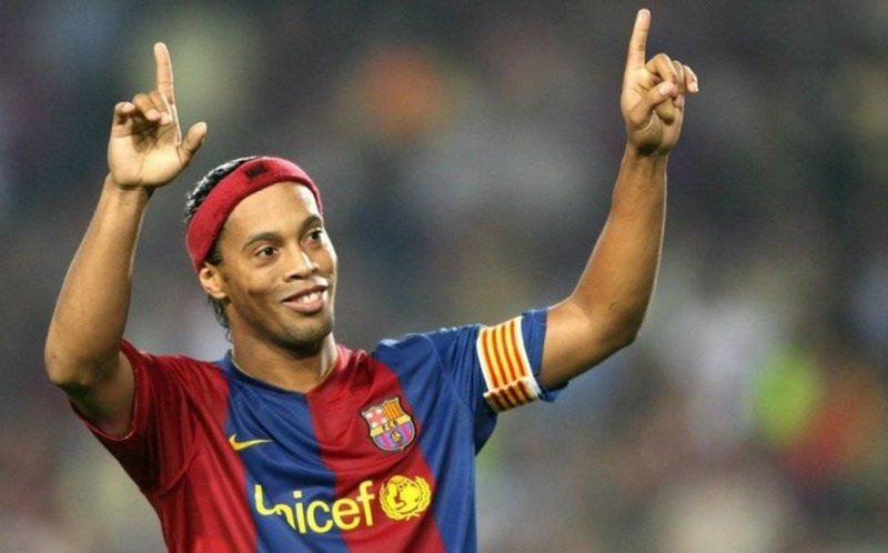 Ronaldinho con el Barcelona