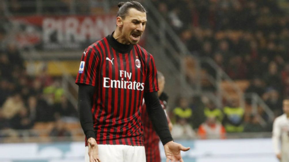 Zlatan Ibrahimovic durante un partido del Milan