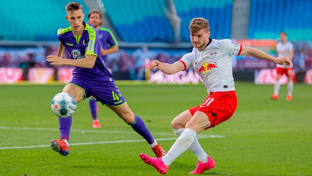 Timo Werner durante el duelo ante Friburgo