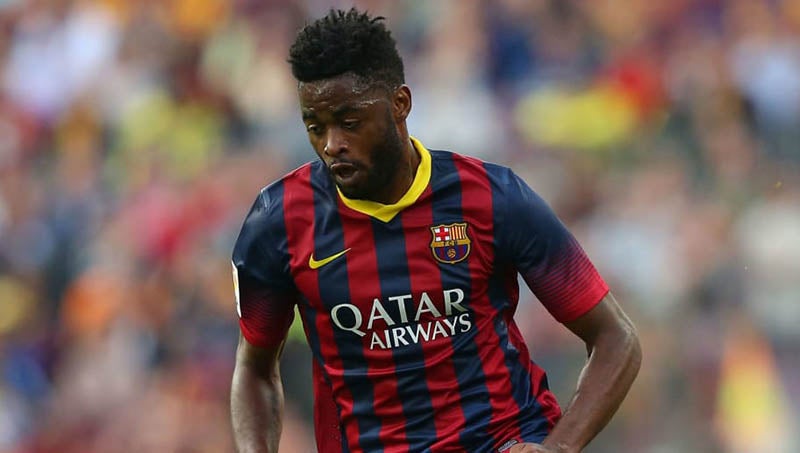 Alex Song durante un compromiso en la Liga de España 