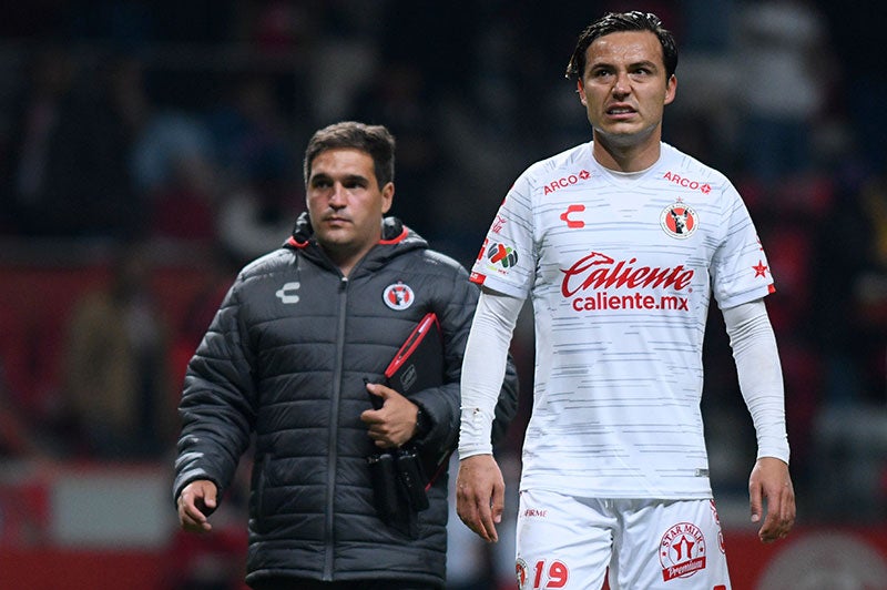 Erick en un partido con Tijuana