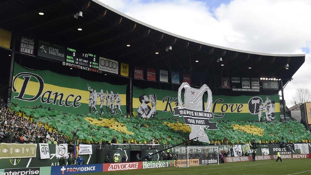 Afición del Portland Timbers durante un partido