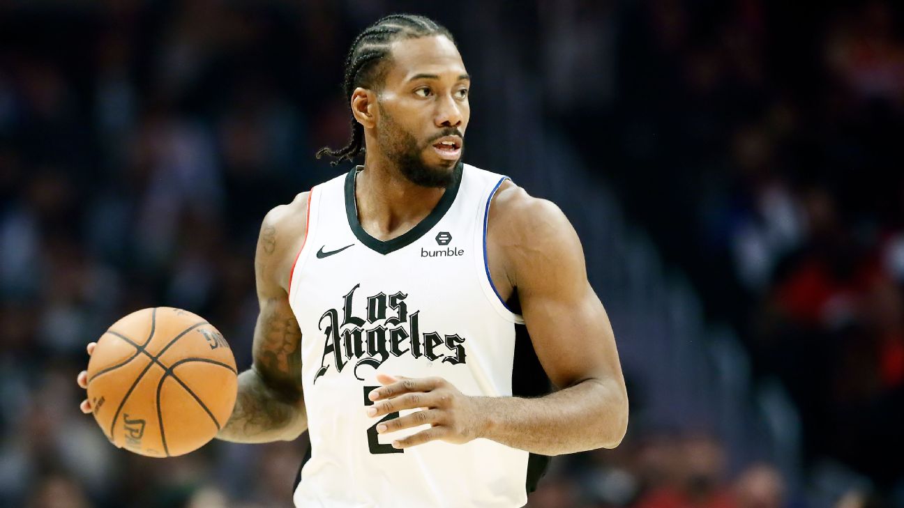 Kawhi Leonard durante un juego de los Clippers