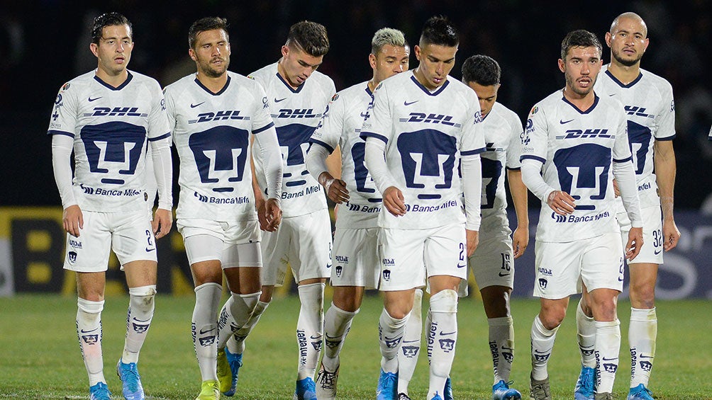 Jugadores de Pumas en el partido contra FC Juárez