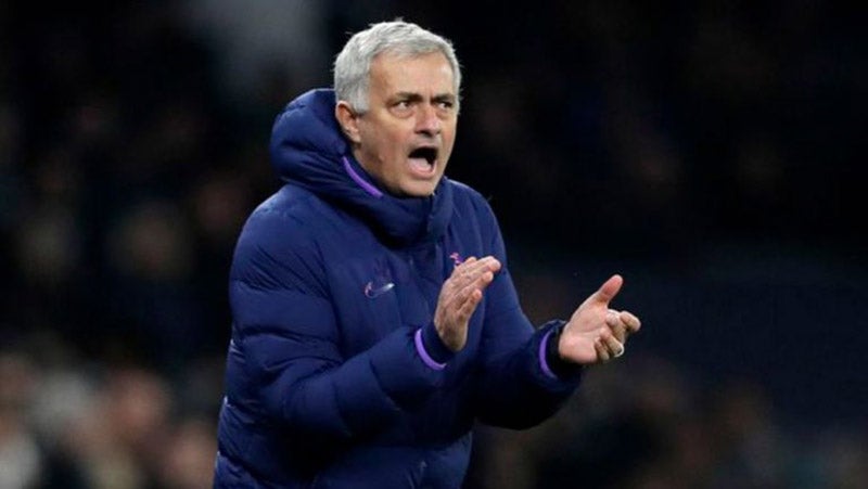 Mourinho durante un juego del Tottenham en Premier League 