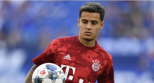 Coutinho en un entrenamiento con el Bayern 