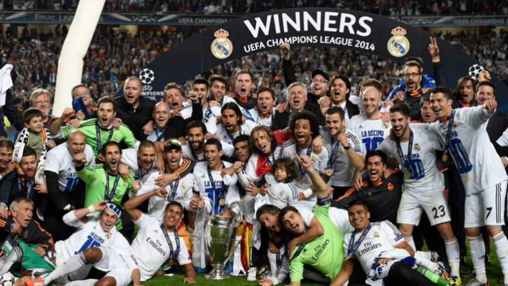 Cristiano Ronaldo celebrando la Décima con Real Madrid