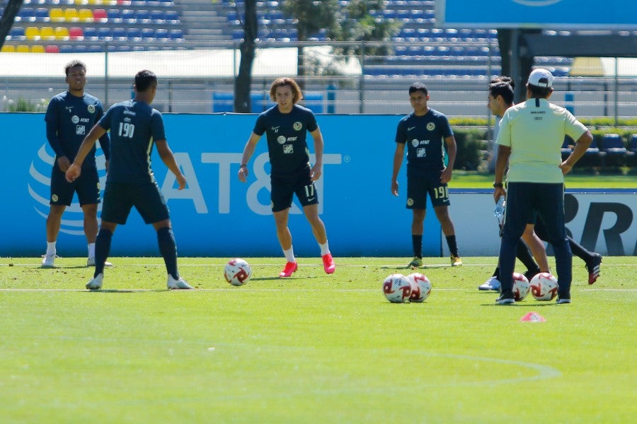 Jugadores del América durante un entrenamiento