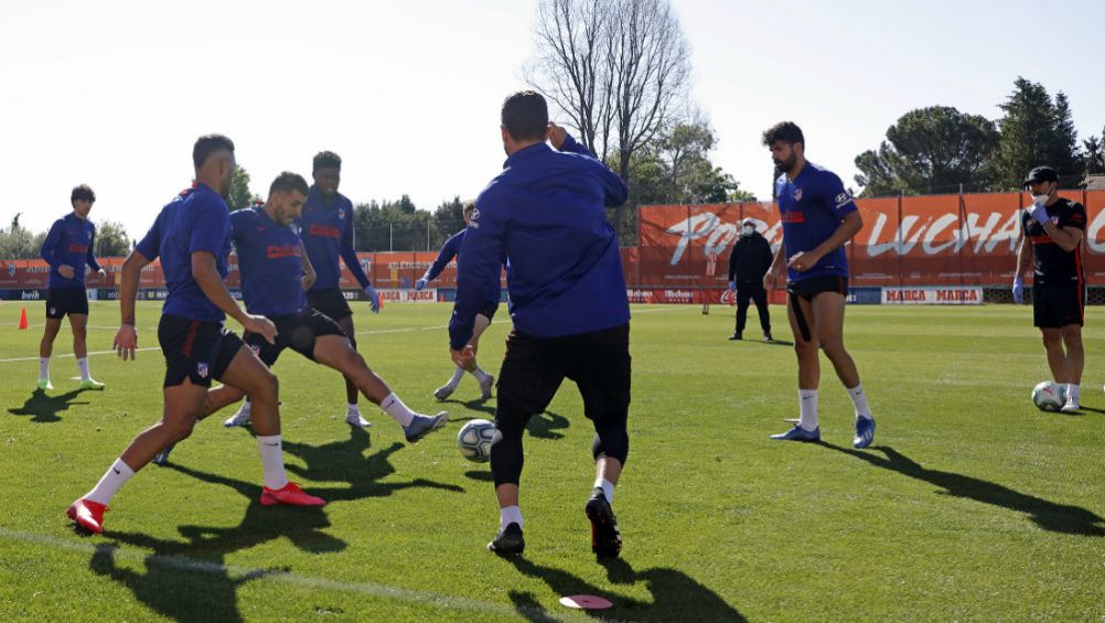 Atlético de Madrid en entrenamiento