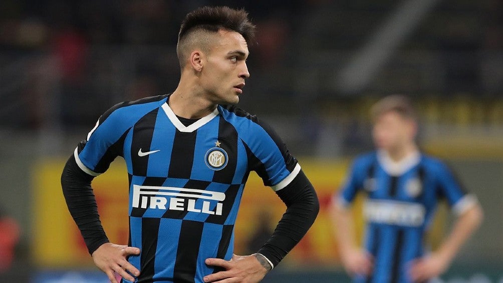 Lautaro Martínez durante un partido con Inter de Milan