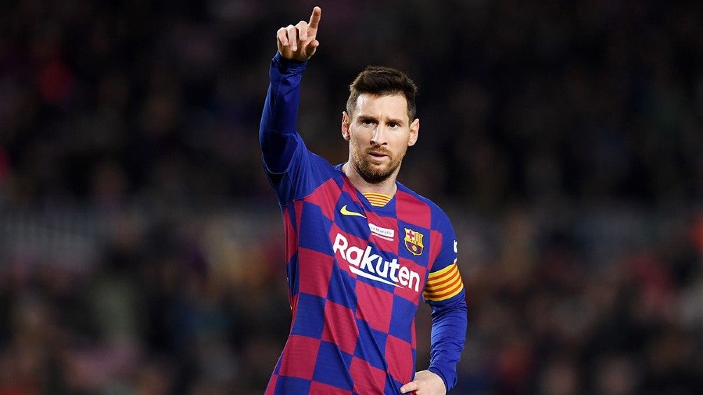 Lionel Messi durante un partido con Barcelona