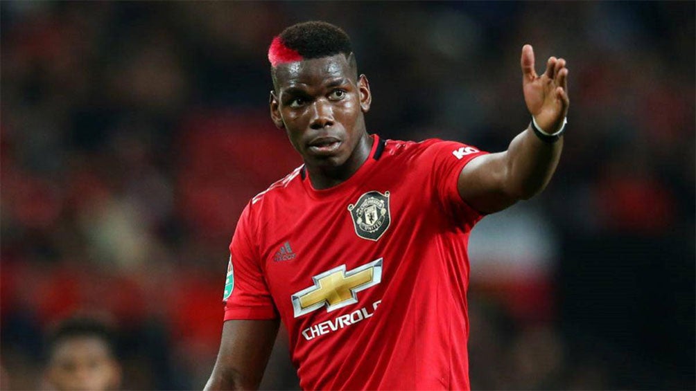 Paul Pogba en un partido con Manchester United