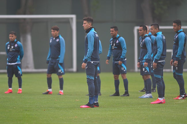 Jugadores de Cruz Azul, durante un entrenamiento