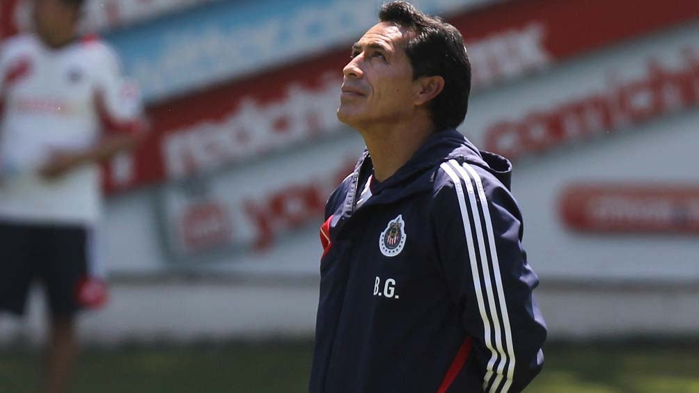 Benjamín Galindo, en una práctica de Chivas