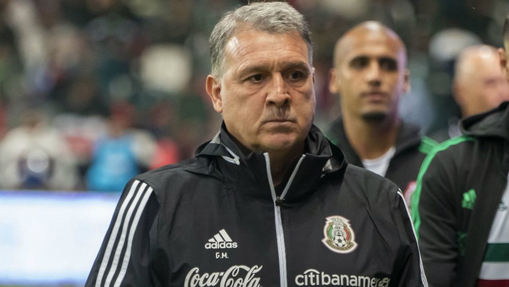 Tata Martino molesto en un partido