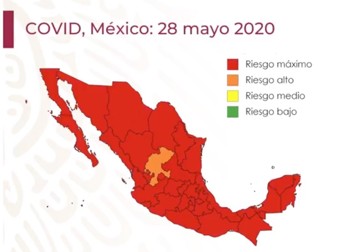 Mapa coronavirus en México