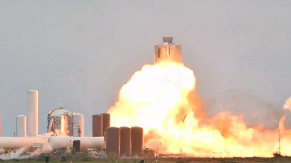 Explosión del SN4 en Boca Chica, Texas