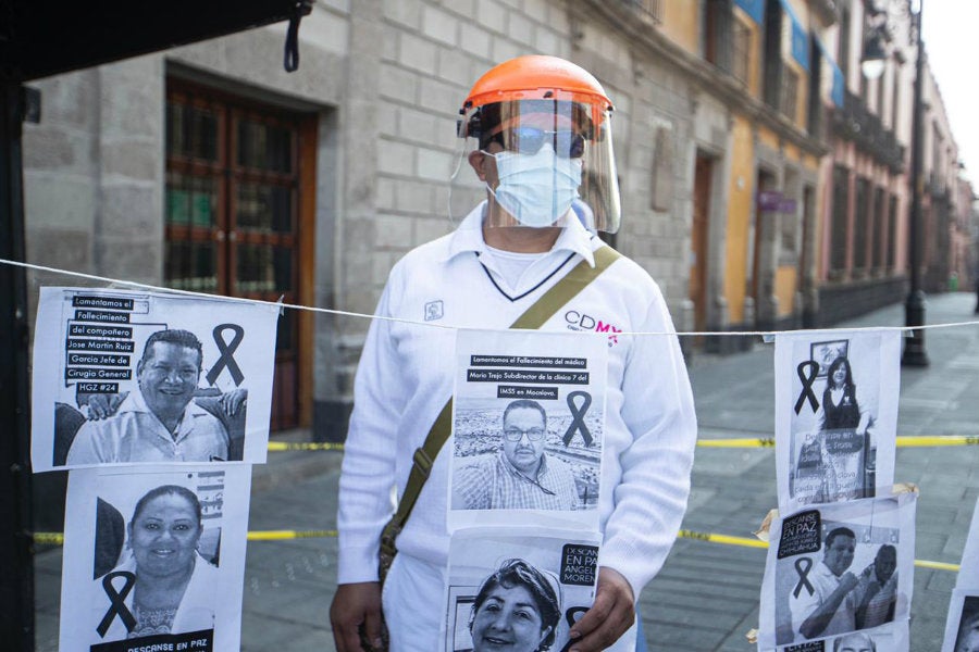 Protesta de trabajadores del a salud en la capital