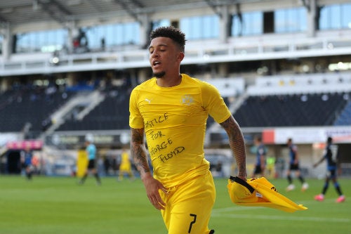 Jadon Sancho se unió a las protestas por la muerte de George Floyd