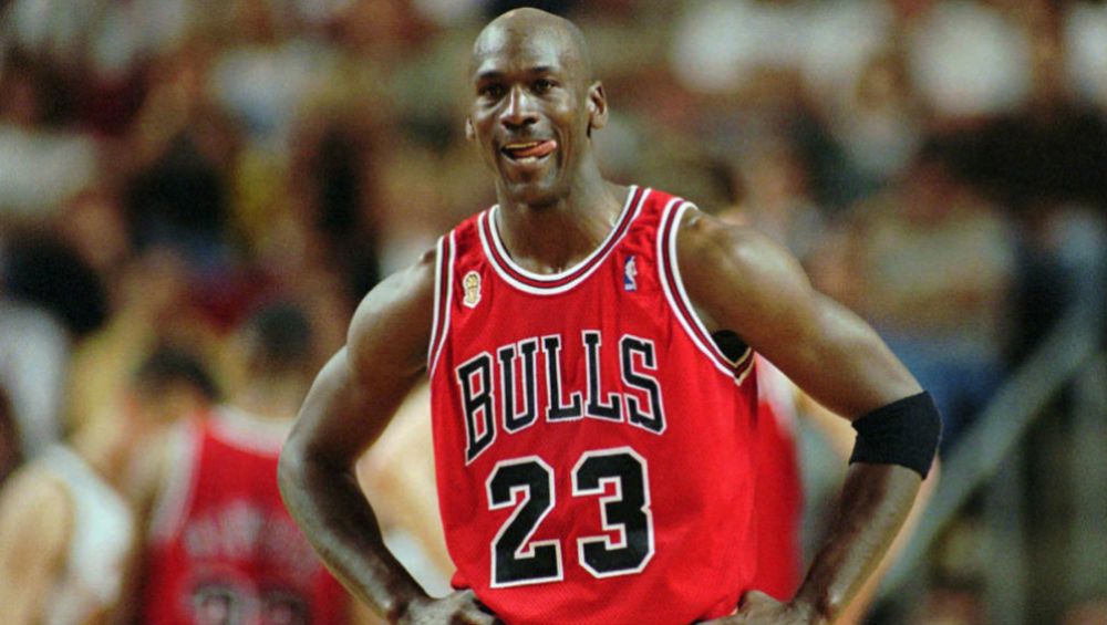 Michael Jordan durante un juego de los Bulls