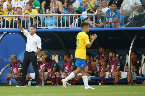 Juan Carlos Osorio durante el México vs Brasil en Rusia 2018