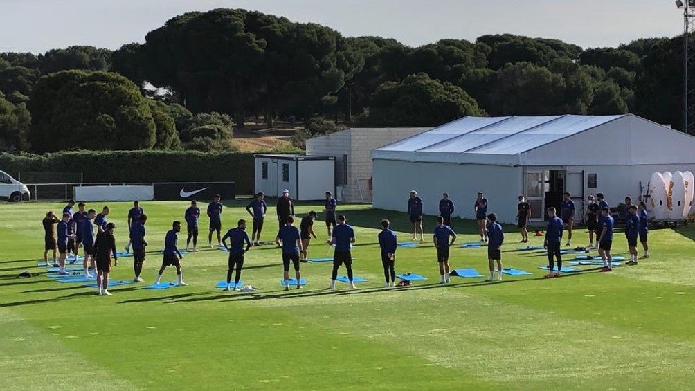 Atlético de Madrid regresó a los entrenamientos en grupo