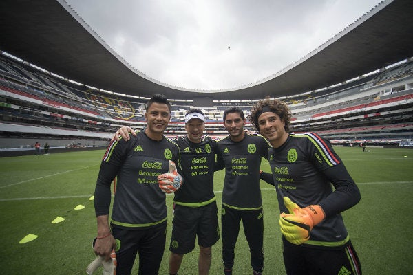 Alfredo Talavera, Mario Marín, Jesús Corona y Guillermo Ochoa