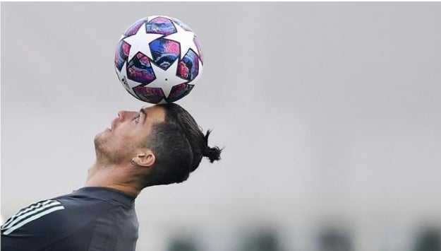 Ronaldo en un entrenamiento con la Juve 