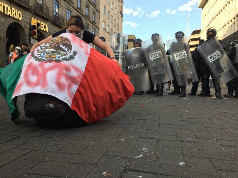 Violencia en las protestas por Giovanni López