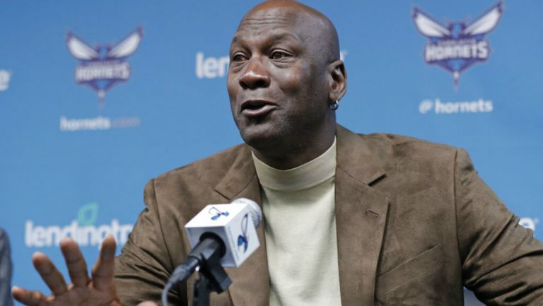 Michael Jordan, en una conferencia de prensa 