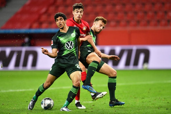 Kai Havertz en acción con Bayer Leverkusen