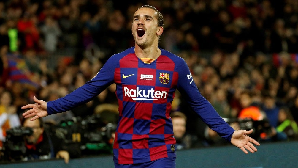 Antoine Griezmann durante un partido con Barcelona