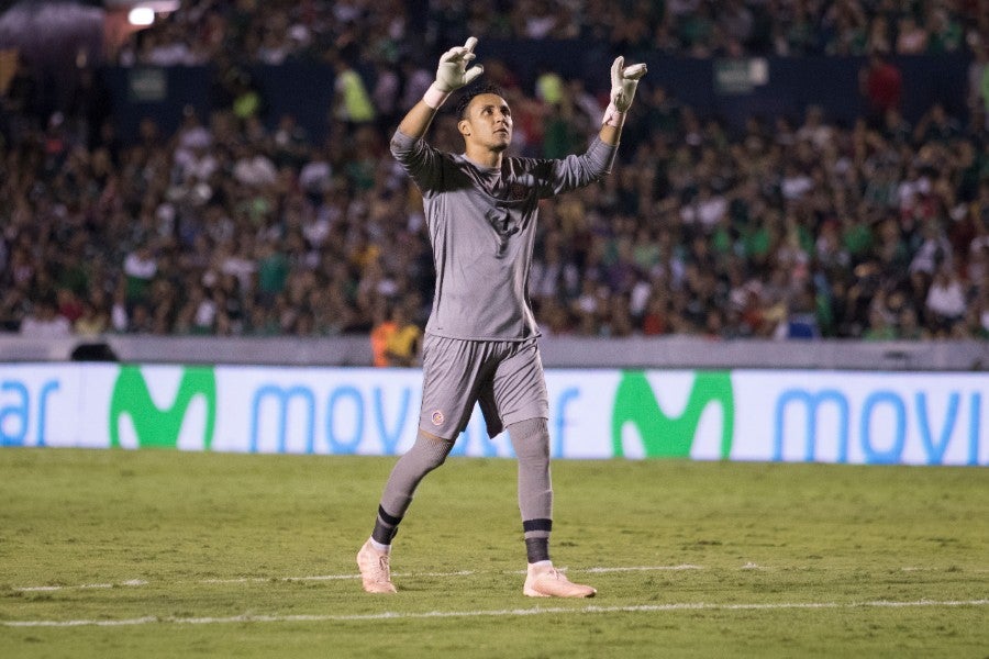 Keylor Navas durante un partido con Costa Rica