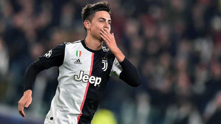 Paulo Dybala celebrando un gol con la Juventus