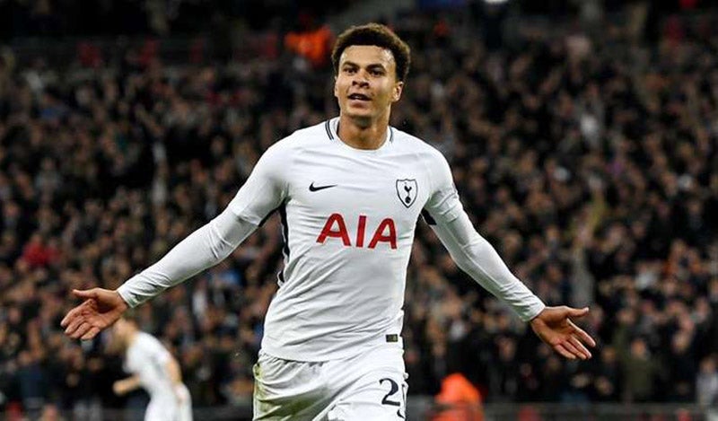 Dele Alli celebra un gol con el Tottenham 