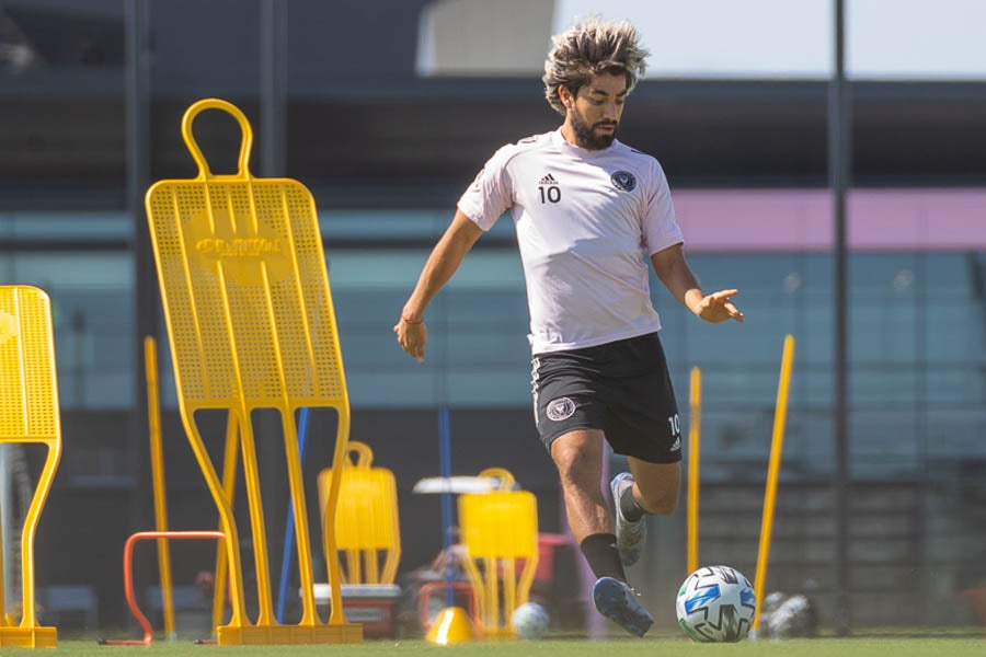 Pizarro, en una sesión con el Inter Miami CF