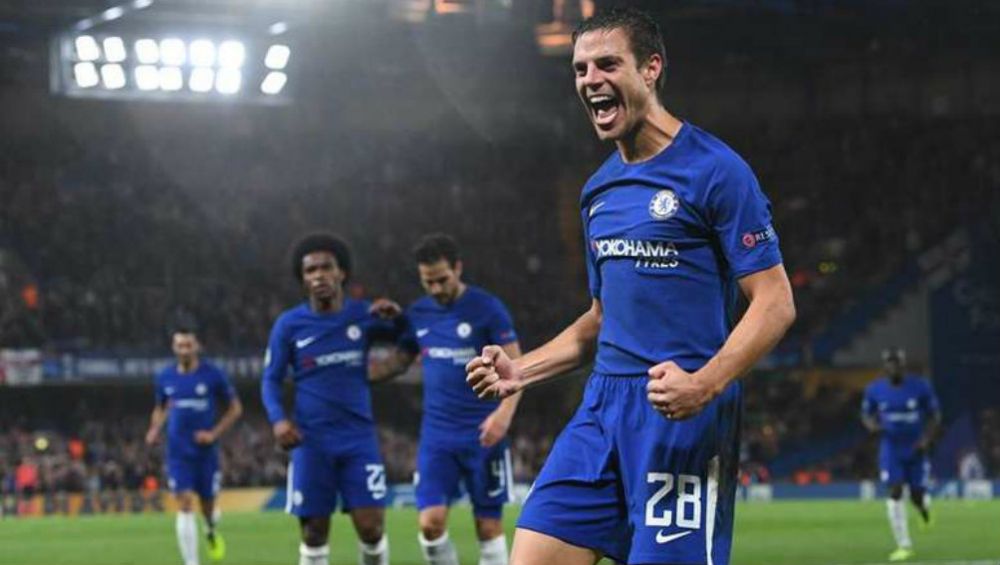 El defensa español del Chelsea, César Azpilicueta