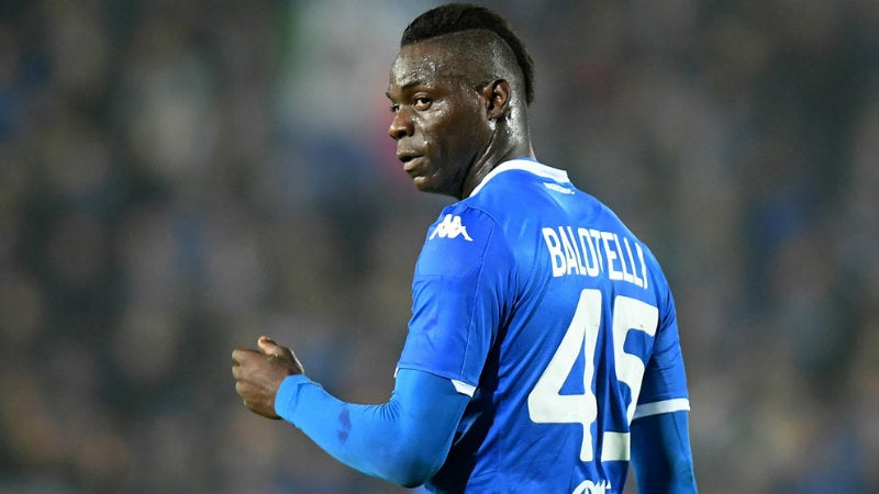 Balotelli en partido de la Serie A