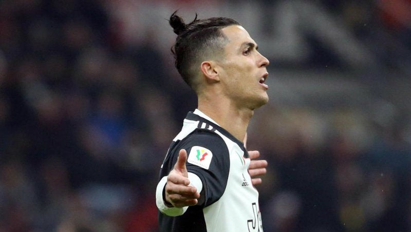 Cristiano Ronaldo en partido con Juventus