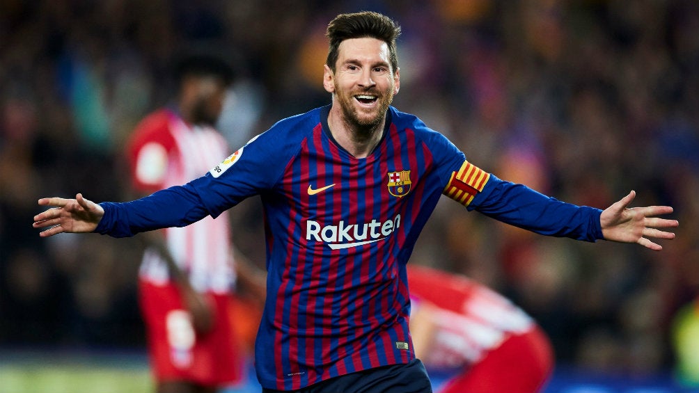 Messi en partido con Barcelona