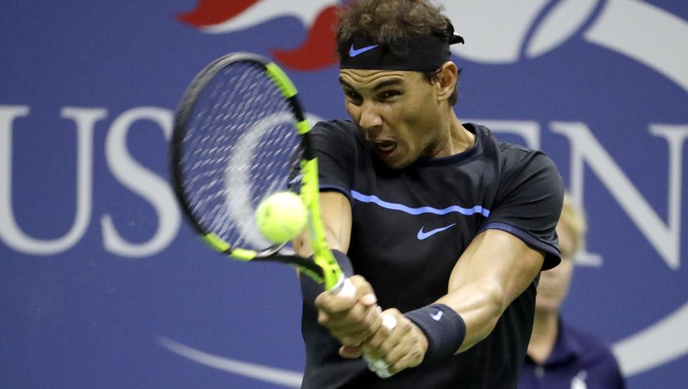 Rafael Nadal en un juego del US Open