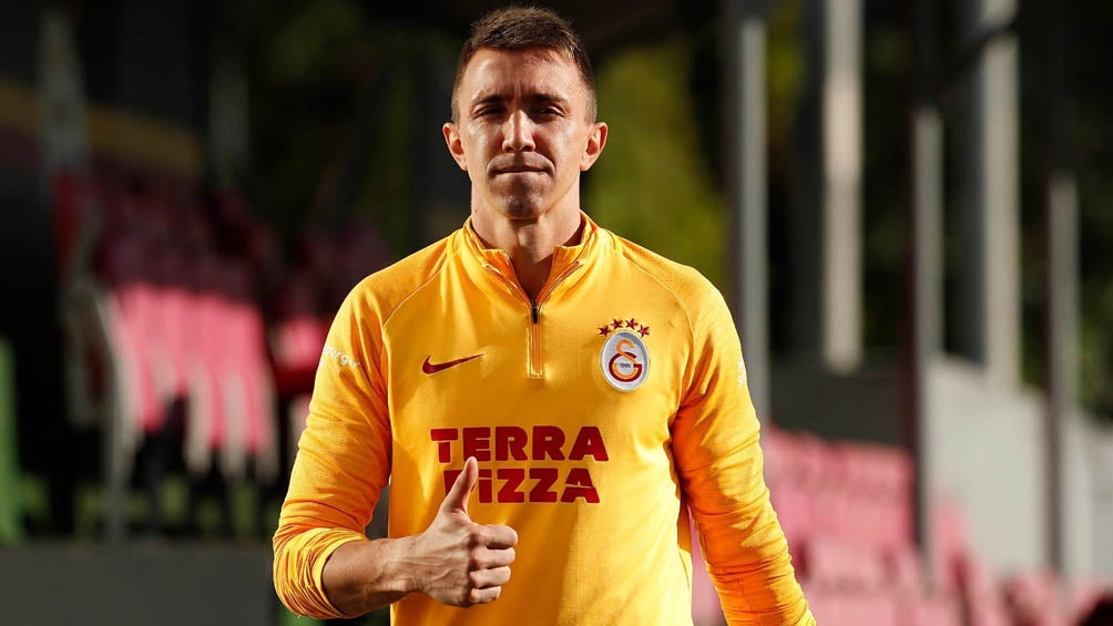 Fernando Muslera durante una sesión con el club